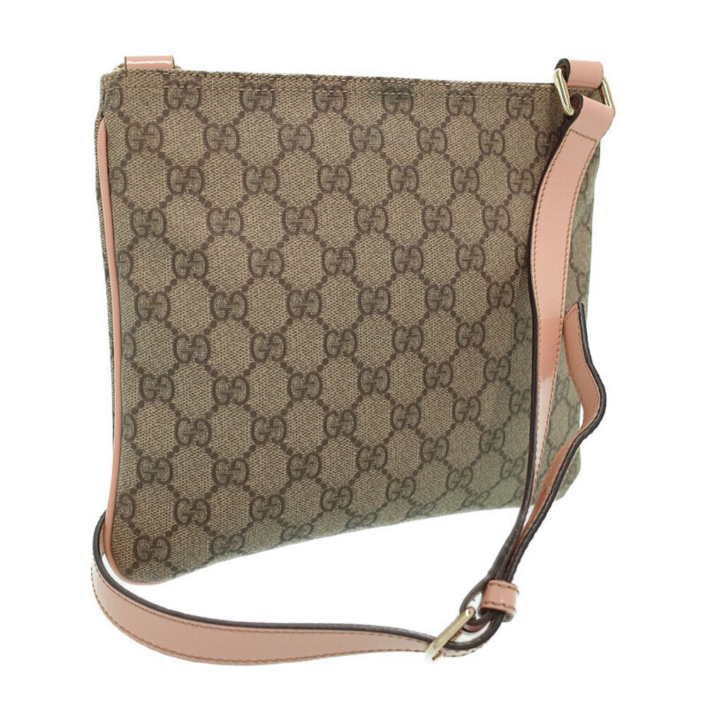 Gucci Brown Bag GG Monogram Plus Flat Crossbody Messenger